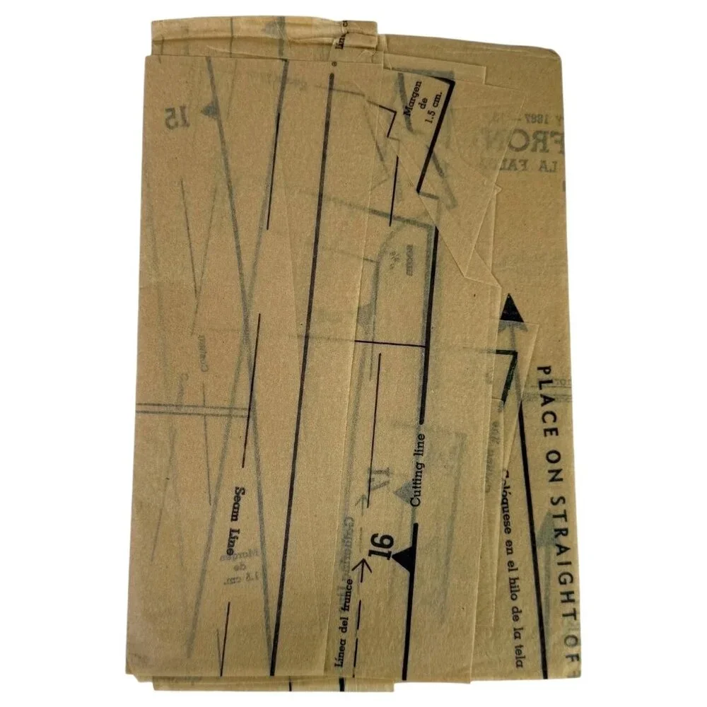 VTG 1946 Simplicity 1887‎ Sewing Pattern Shirtwaist Dress Size 16 Button Front